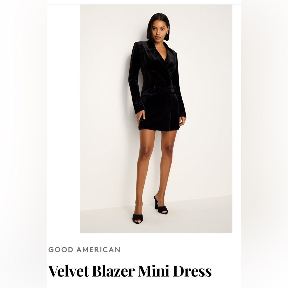 Good American velvet blazer dress